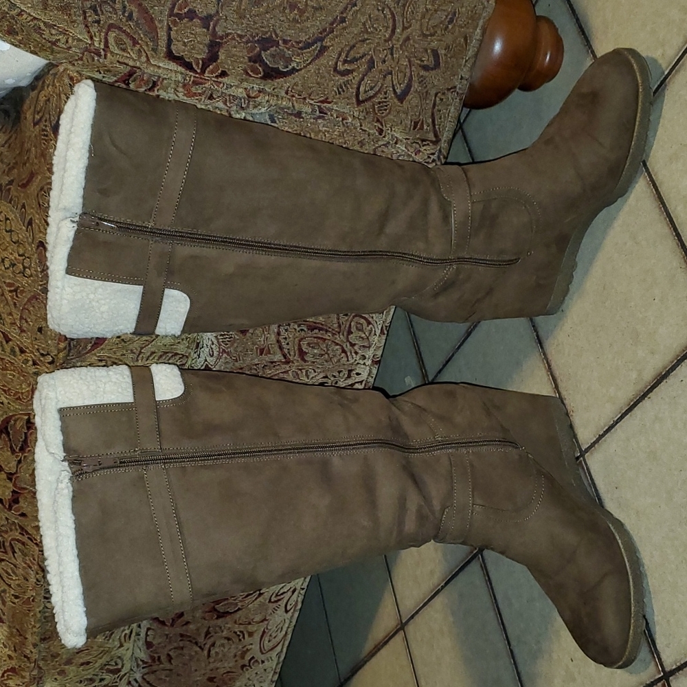 Unisa Brown Wedge Boots Woman's Size 11 - Picture 5 of 16